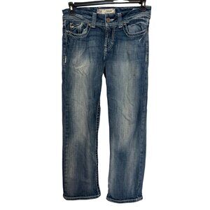 BKE Harper Womens Denim Jeans Size 28 Medium Wash Straight Leg Stretch Cotton Bl